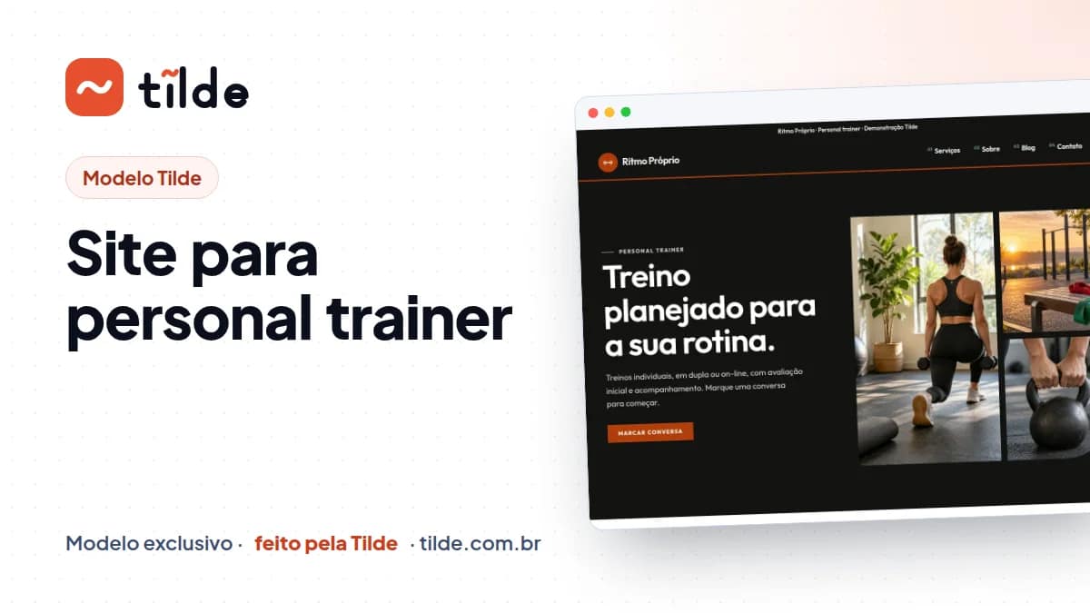 Capa do modelo Ritmo Próprio, personal trainer demonstrativo da Tilde