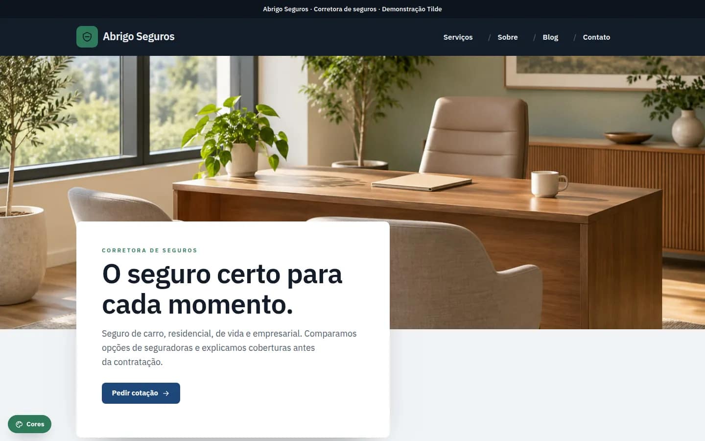 Abrigo Seguros — corretor de seguros — Site WordPress