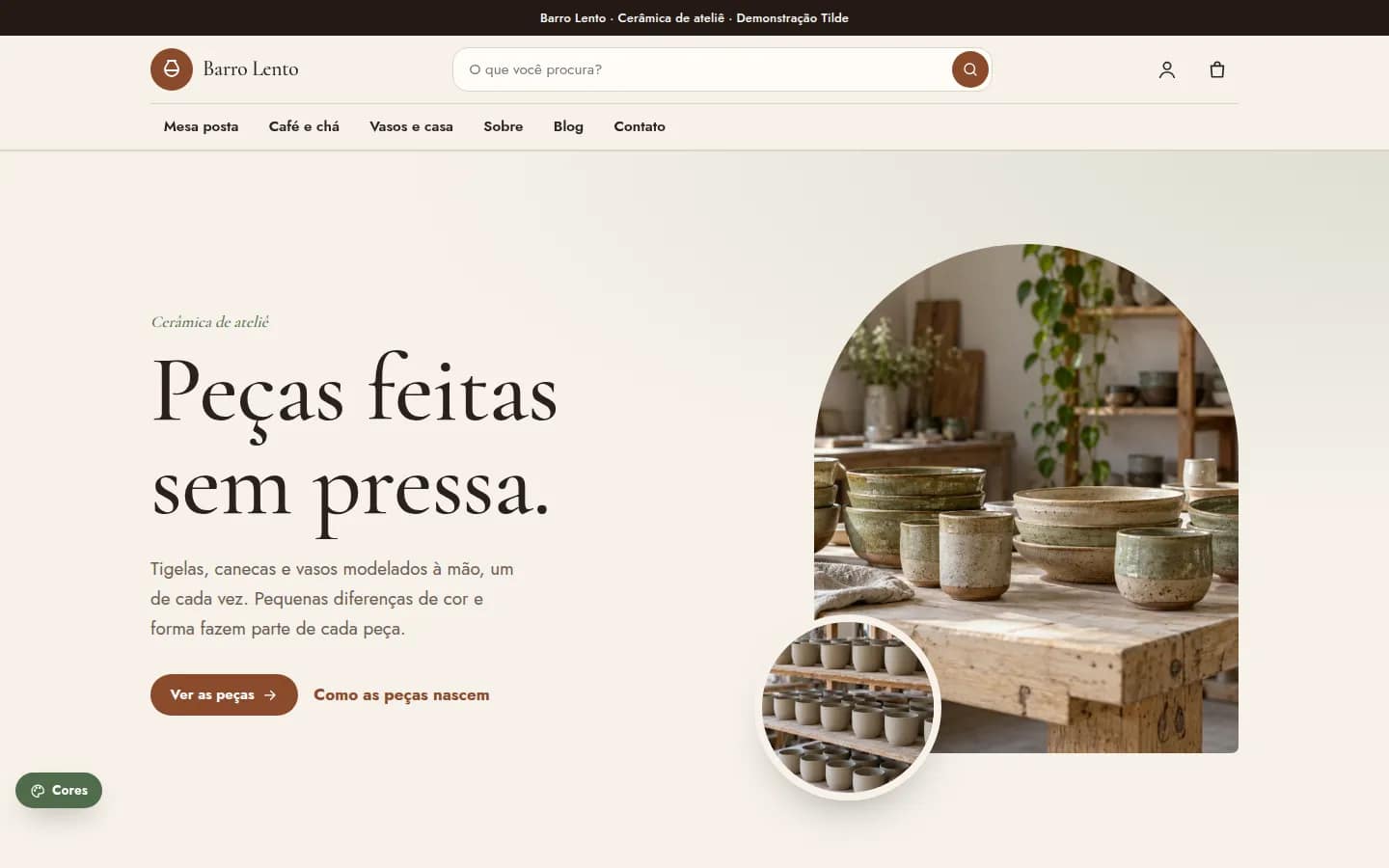 Barro Lento — cerâmica artesanal — Loja virtual WooCommerce