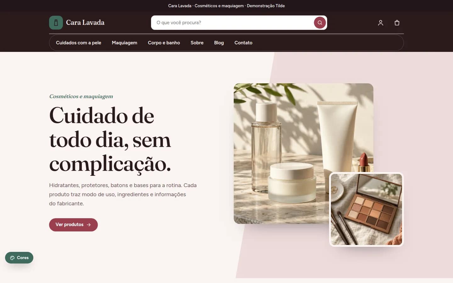 Cara Lavada — cosméticos e maquiagem — Loja virtual WooCommerce