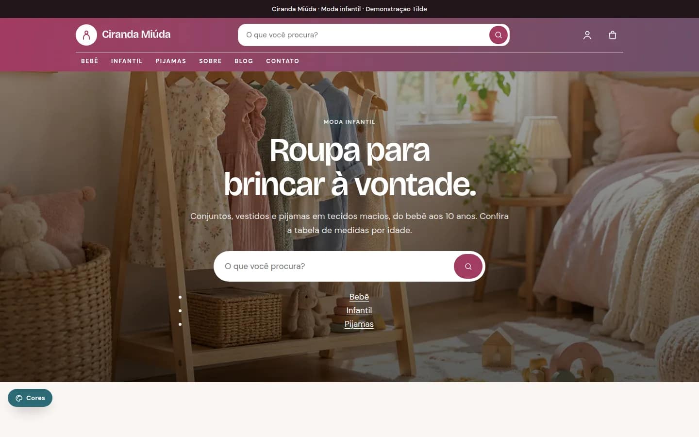 Ciranda Miúda — moda infantil — Loja virtual WooCommerce