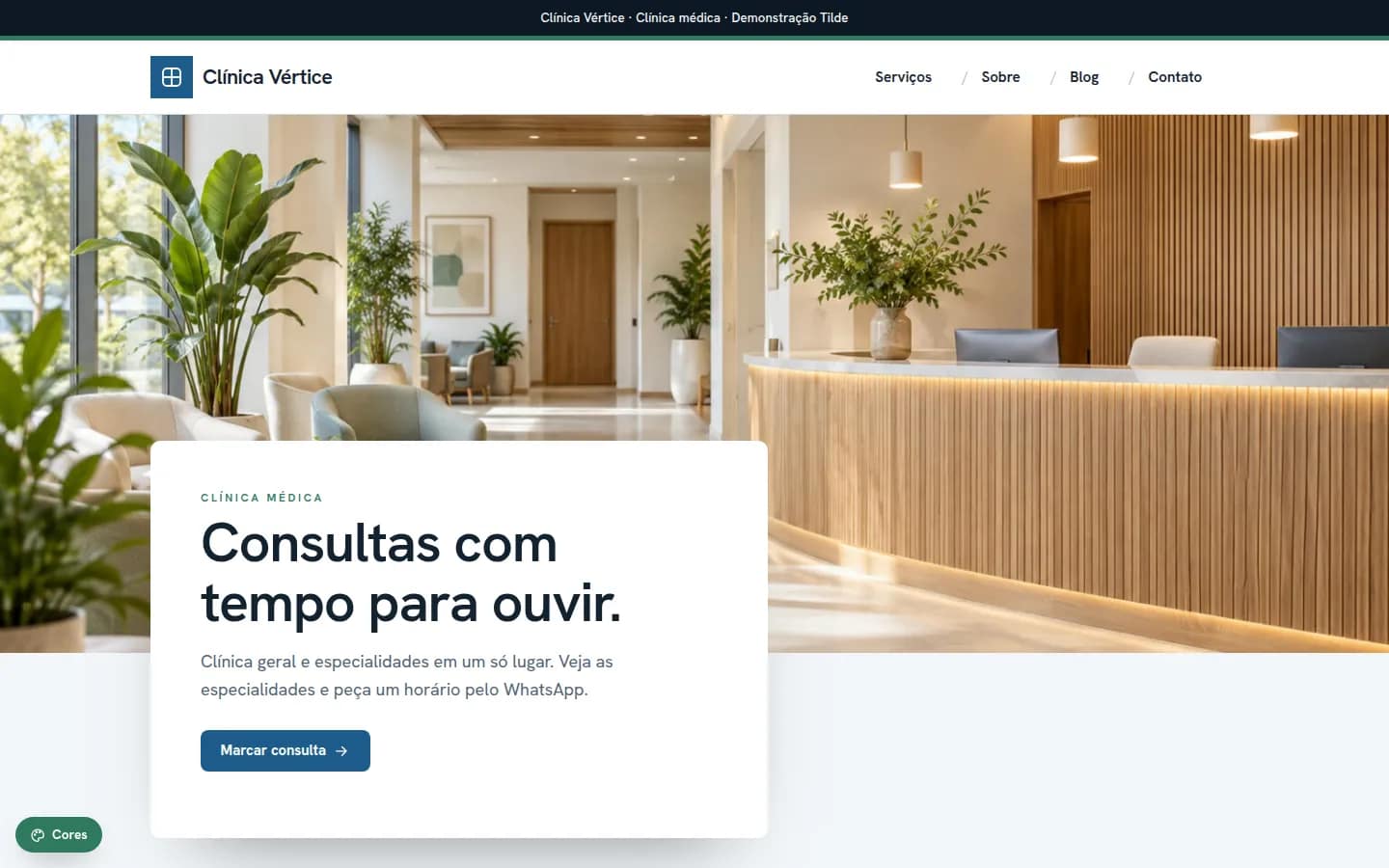 Clínica Vértice — clínica médica — Site WordPress