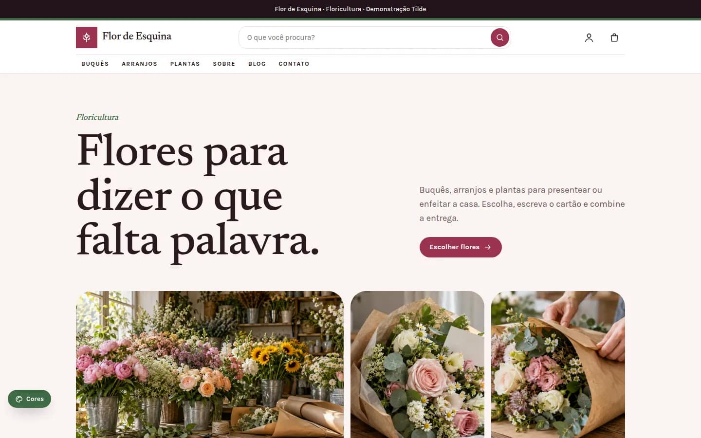 Flor de Esquina — floricultura — Loja virtual WooCommerce