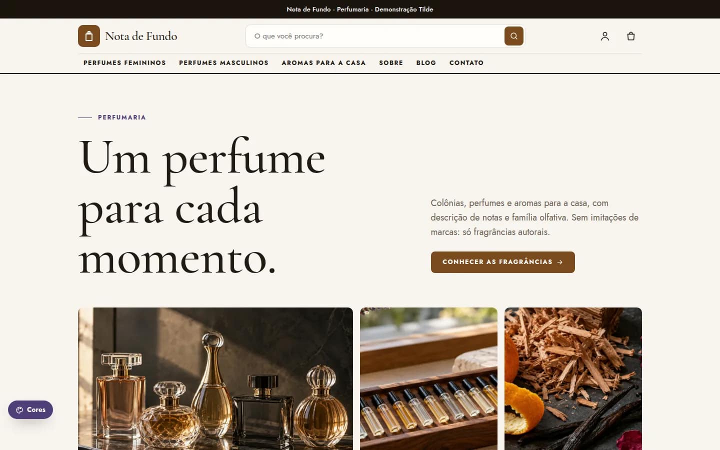 Nota de Fundo — perfumaria — Loja virtual WooCommerce