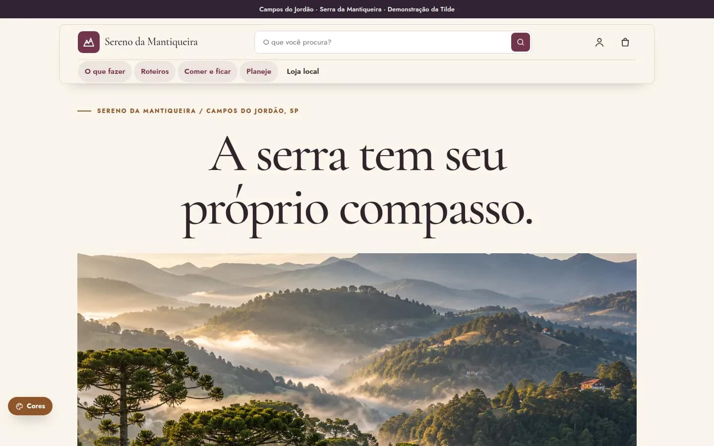Sereno da Mantiqueira — portal turístico de campos do jordão — Loja virtual WooCommerce