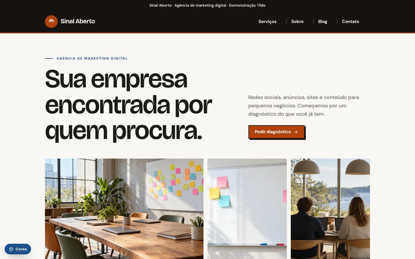 Sinal Aberto — agência de marketing digital — Site WordPress