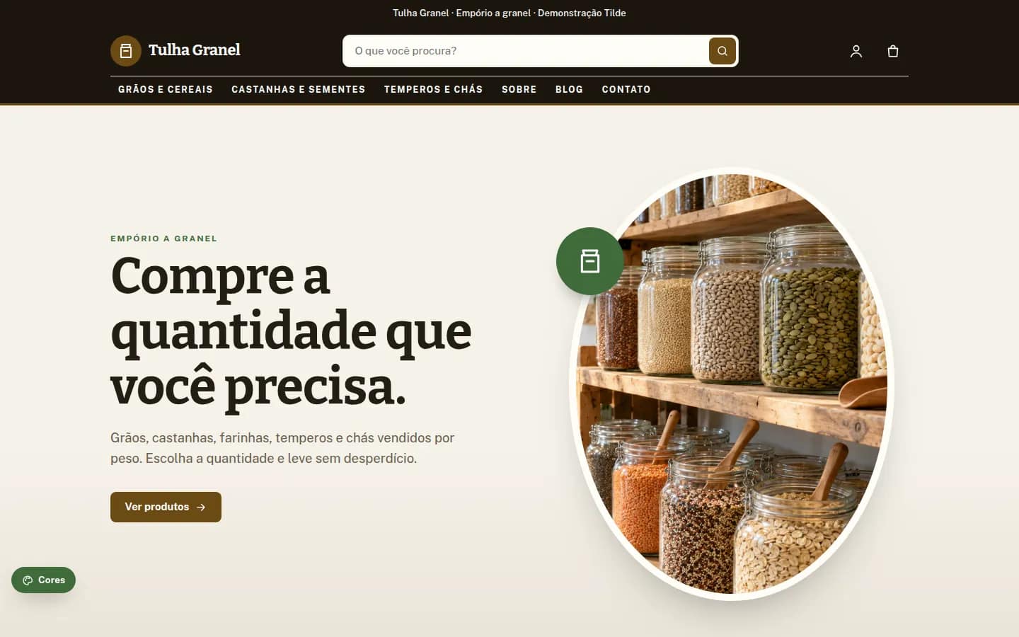 Tulha Granel — empório a granel — Loja virtual WooCommerce