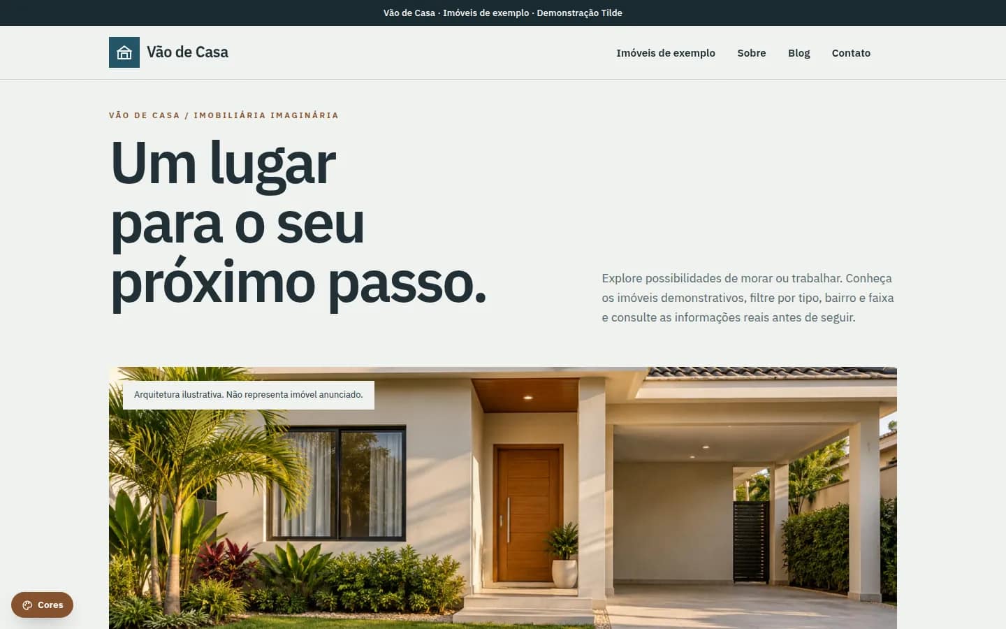 Vão de Casa — imobiliária local — Site WordPress