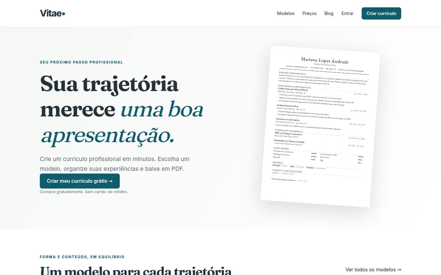 Vitae — plataforma de currículums en línea con suscripción — Plataforma en línea lista (Next.js + Python)