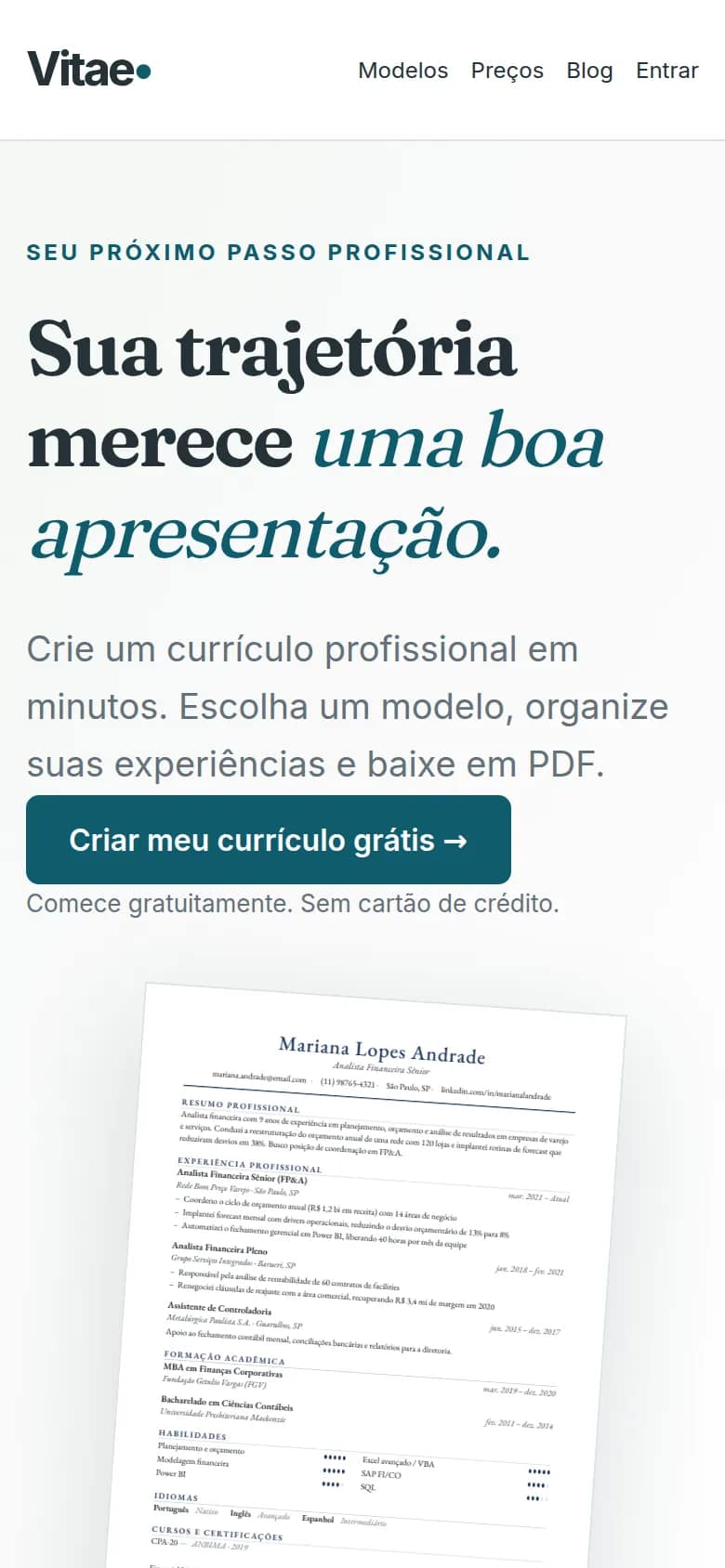 Vitae en el móvil