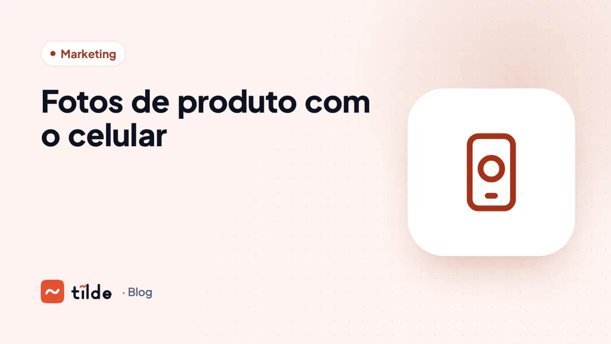 Celular fotografando um produto sobre fundo claro perto da janela