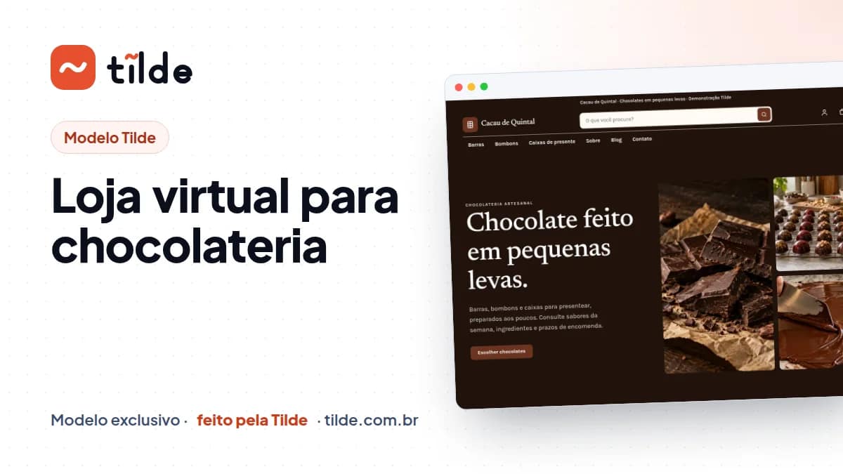 Capa do modelo Cacau de Quintal, chocolateria demonstrativa da Tilde