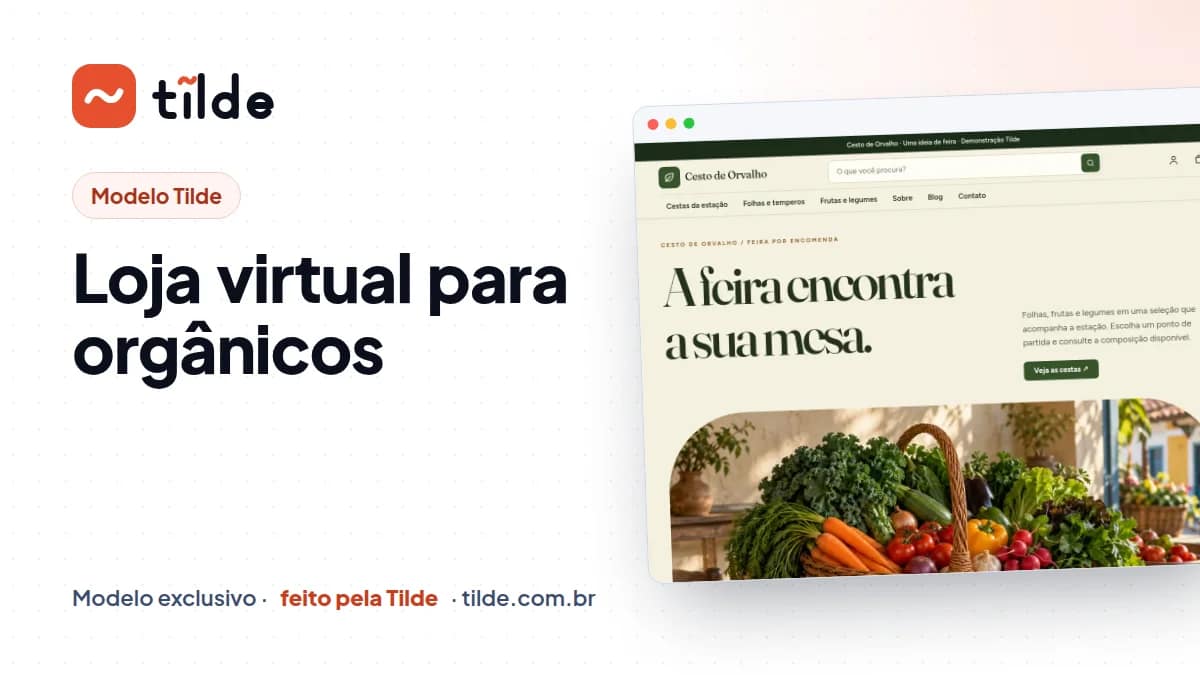 Capa do modelo demonstrativo Cesto de Orvalho, da Tilde