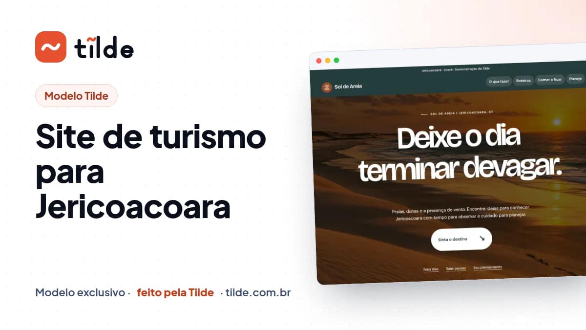 Capa do portal demonstrativo Sol de Areia, da Tilde