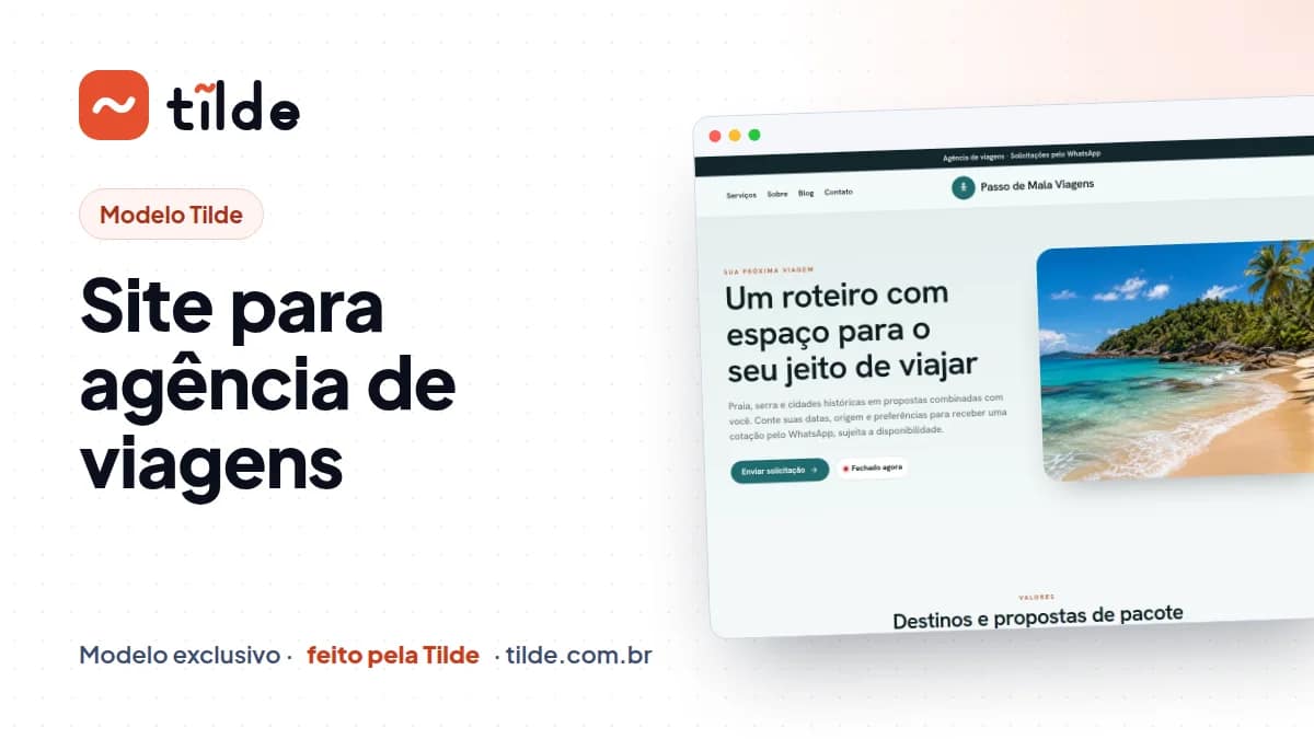 Capa do modelo Passo de Mala Viagens, da Tilde