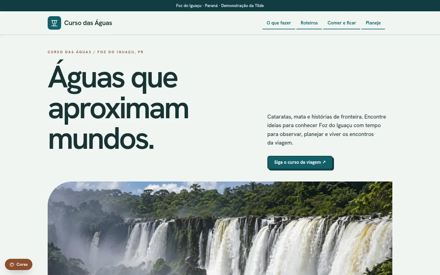 Curso das Águas — portal turístico de foz do iguaçu — Site WordPress