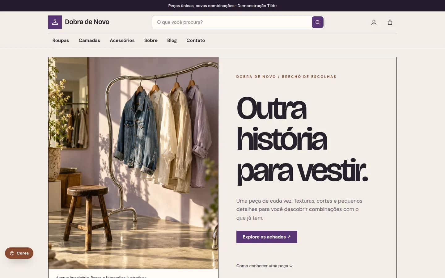 Dobra de Novo — brechó e moda circular — Loja virtual WooCommerce