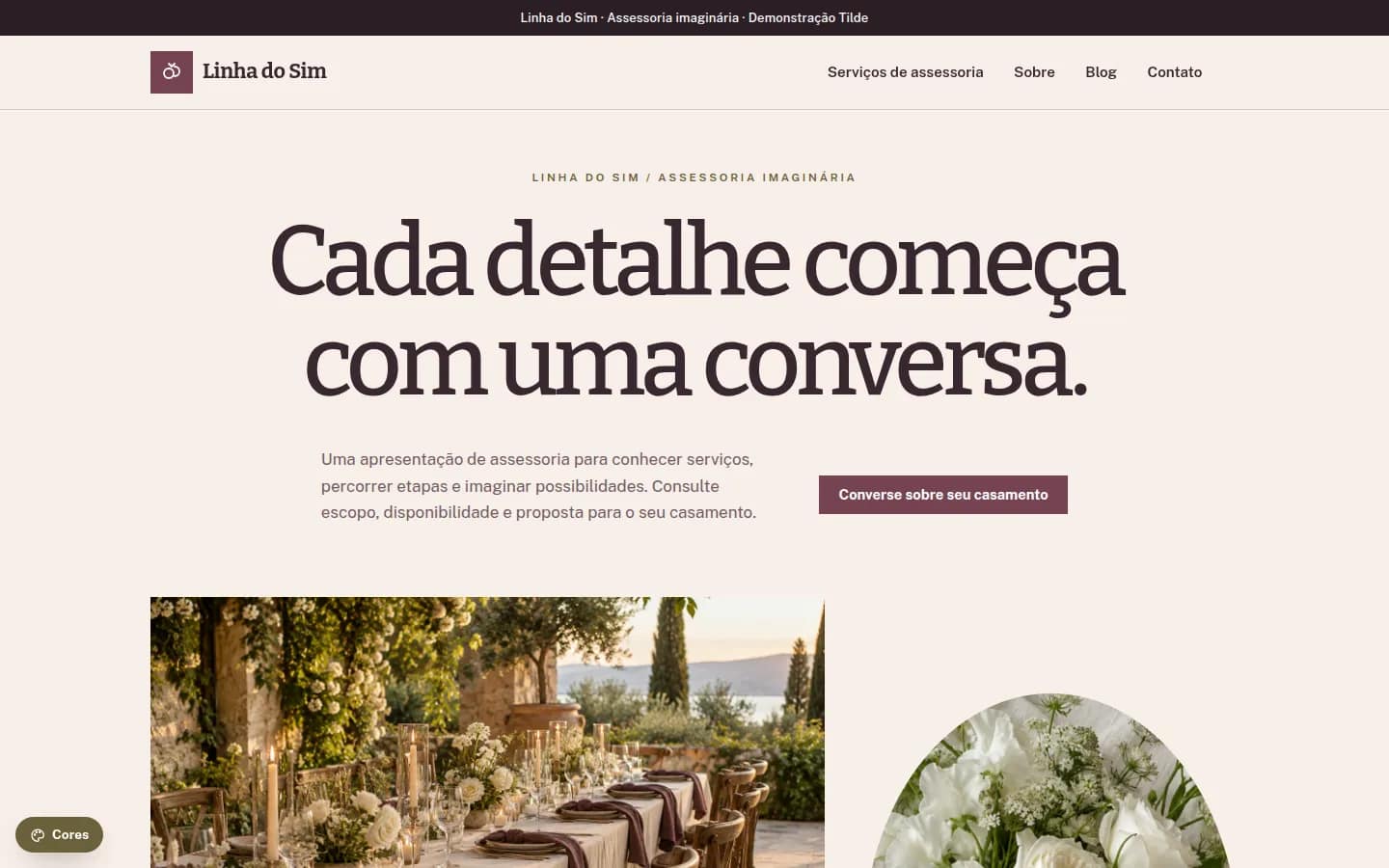 Linha do Sim — cerimonial e assessoria de casamento — Site WordPress