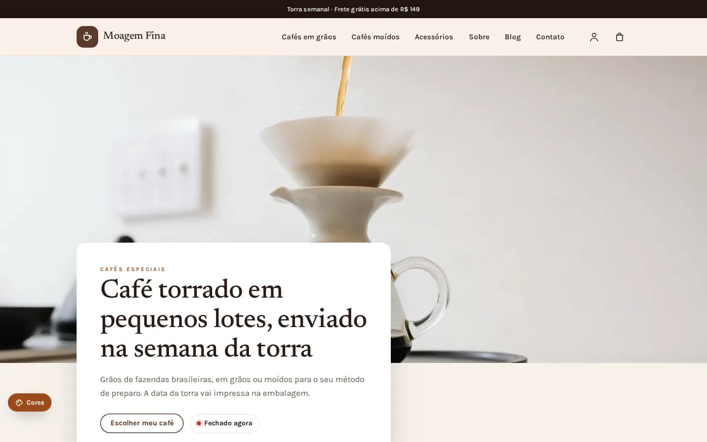 Moagem Fina — cafés especiais