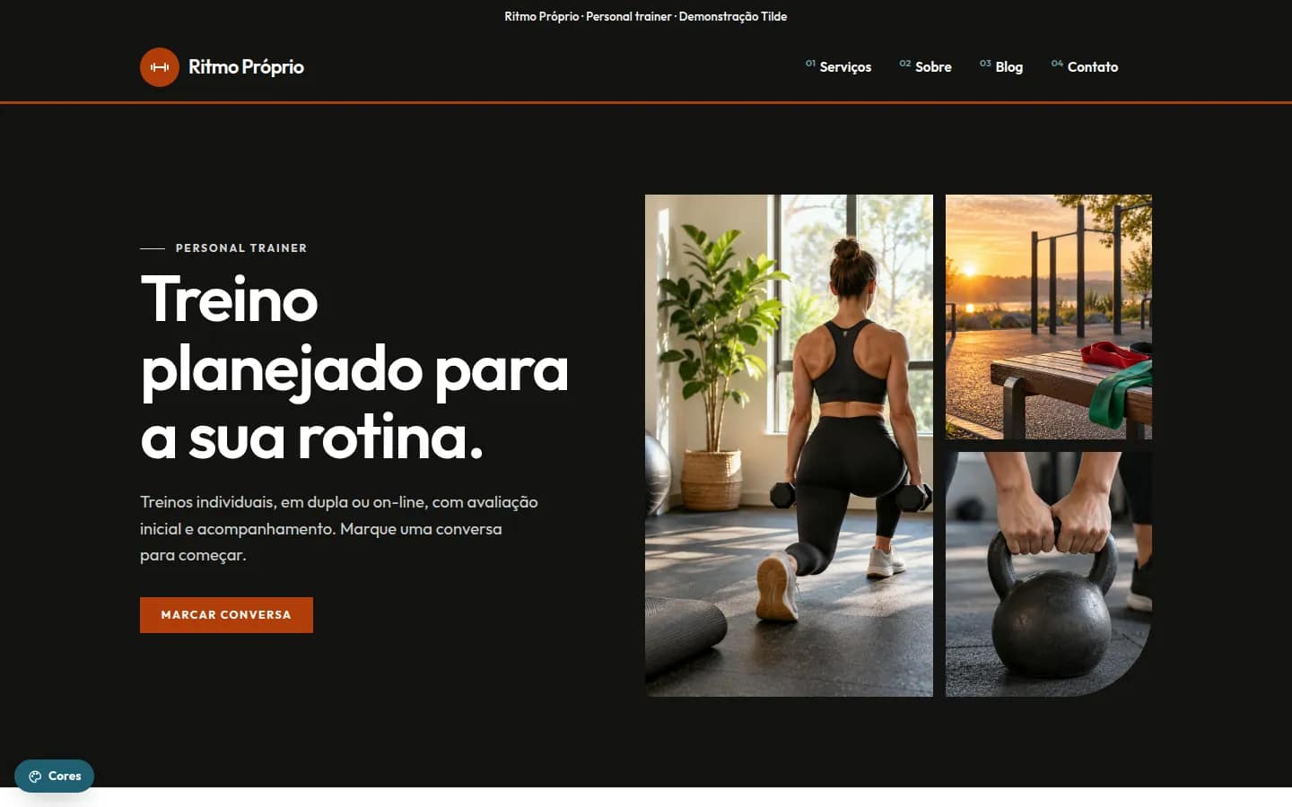 Ritmo Próprio — personal trainer — Site WordPress