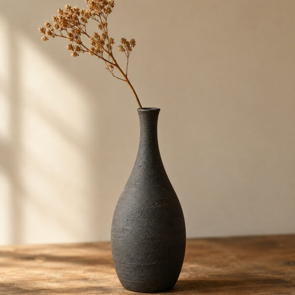 Vaso alto de cerâmica