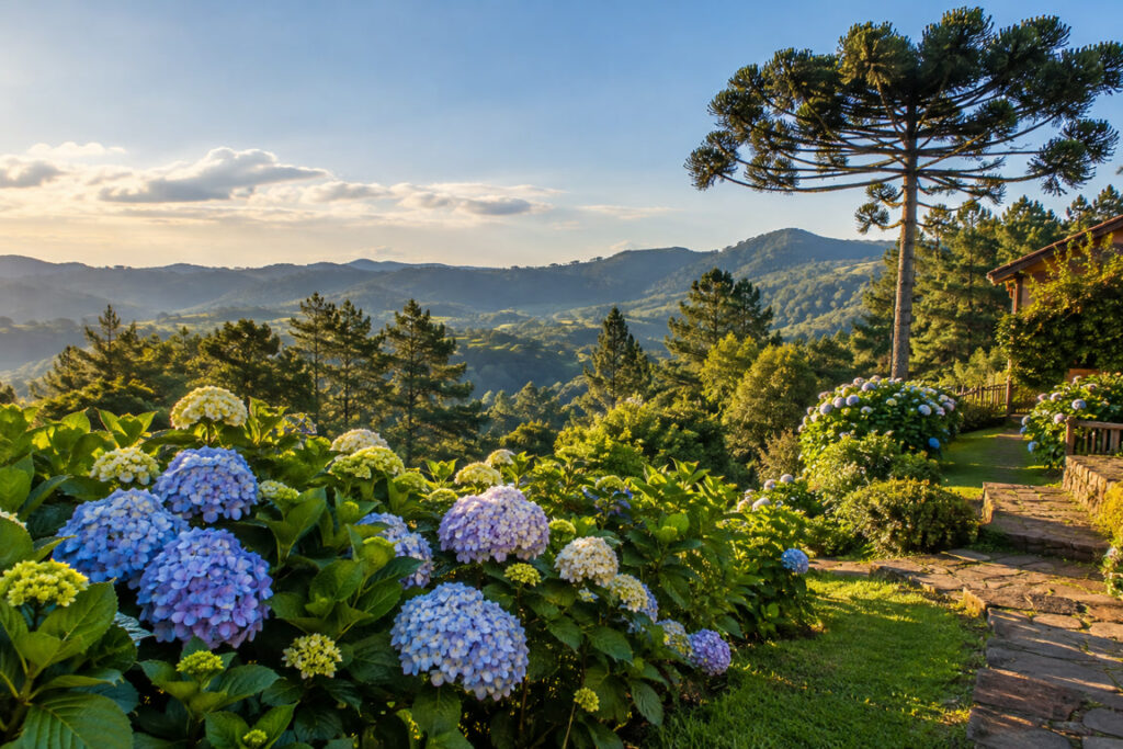 Jardins serranos ilustrativos