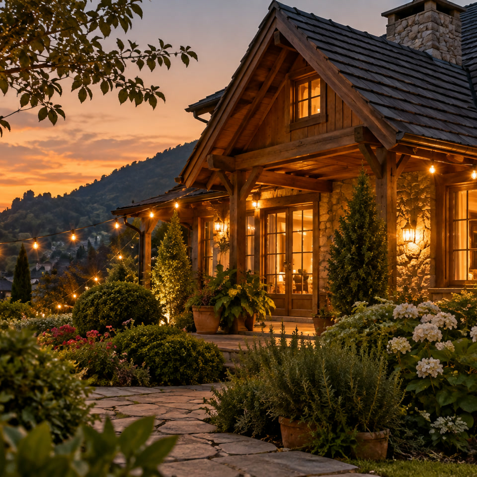 Atmosfera serrana ao entardecer, ilustrativa