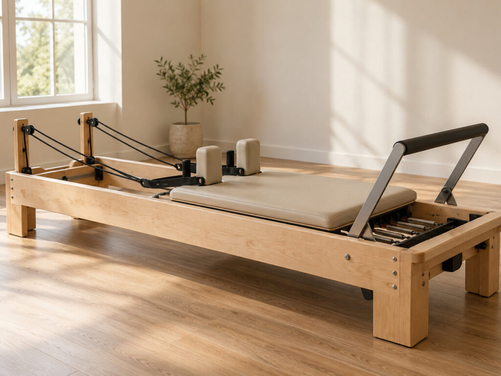 Equipamento de pilates ilustrativo, sem pessoas