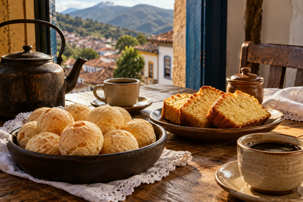 Pausa de café mineiro ilustrativa