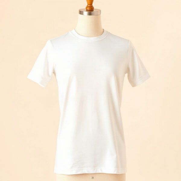 Camiseta branca de algodão orgânico