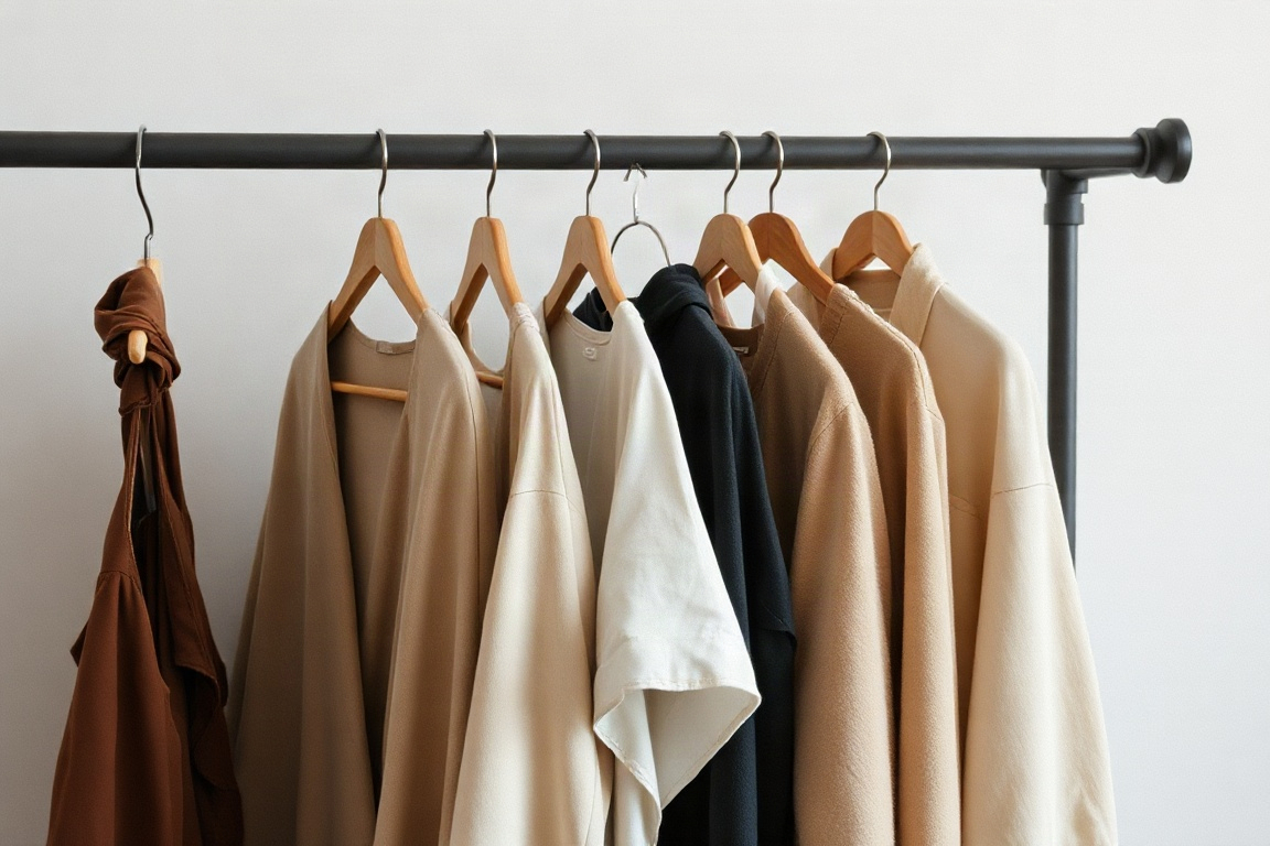 Guarda-roupa cápsula em arara
